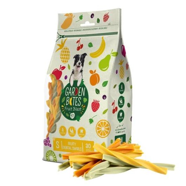 Garden Bites Fruity Dental Swirls S - 13cm / 30 Stück