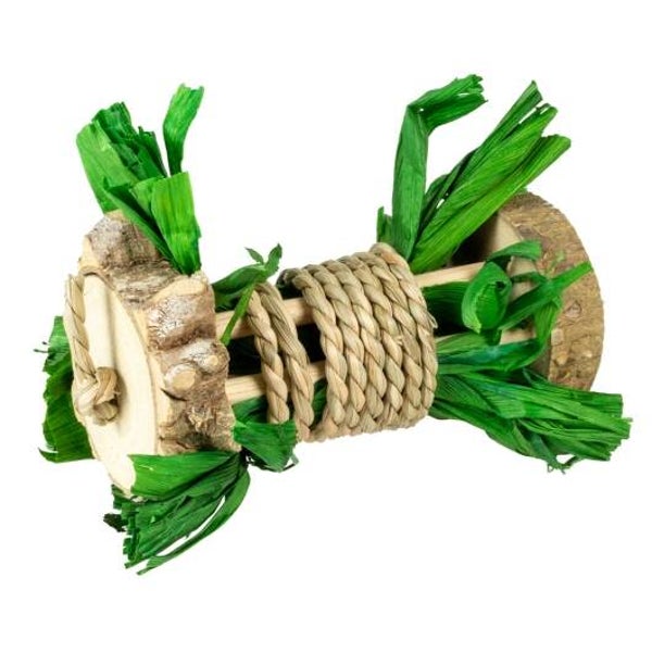 Duvoplus Nagerrolle aus Holz Wasserhyazinthe & Mais