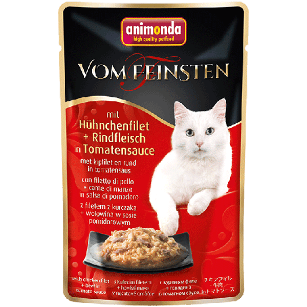 Animonda vom Feinsten mit Hühnchenfilet & Rindfleisch in Tomatensauce 50g