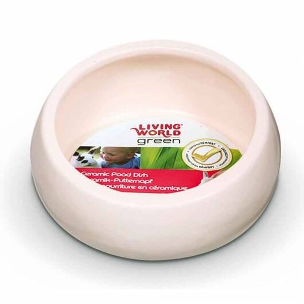 LIVING WORLD Ergonomischer Nagernapf groß elfenbein