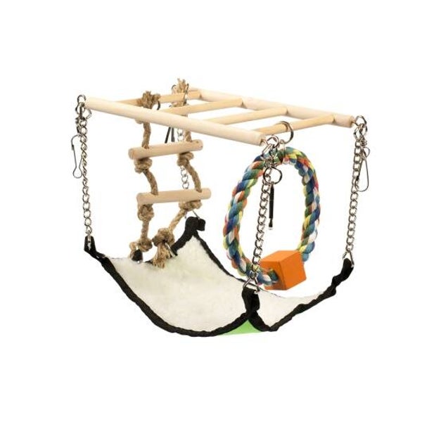 Duvoplus Holzhängebrücke mit Schaukel