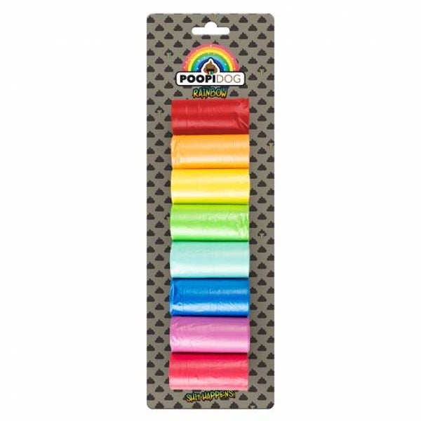 Poopidog Hundekotbeutel Rainbow - 8 x 20