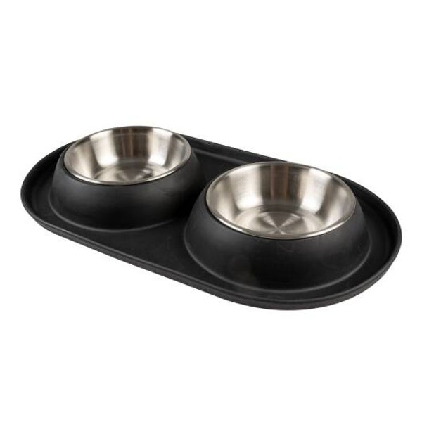 Duvoplus Dinner-Set Gummi - schwarz 2 x 420ml