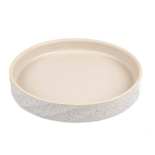 Duvoplus flacher Keramiknapf Stone Wavy Dune 260ml - 14,5x14,5x3cm