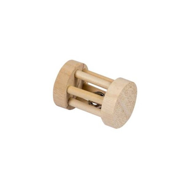 Duvoplus Holzspielrolle mit Glöckchen 3,5 x 5cm