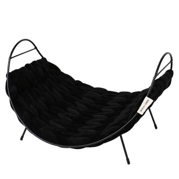 D&D Katzenbett Baily Fleece - schwarz