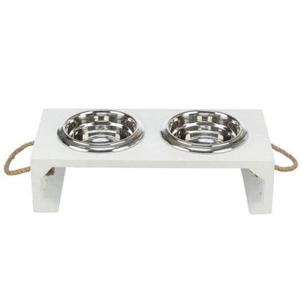 Trixie BE NORDIC Napf-Set, MDF/Edelstahl 2 × 0,4 l