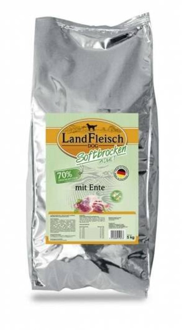 Landfleisch Softbrocken mit Ente 5 kg