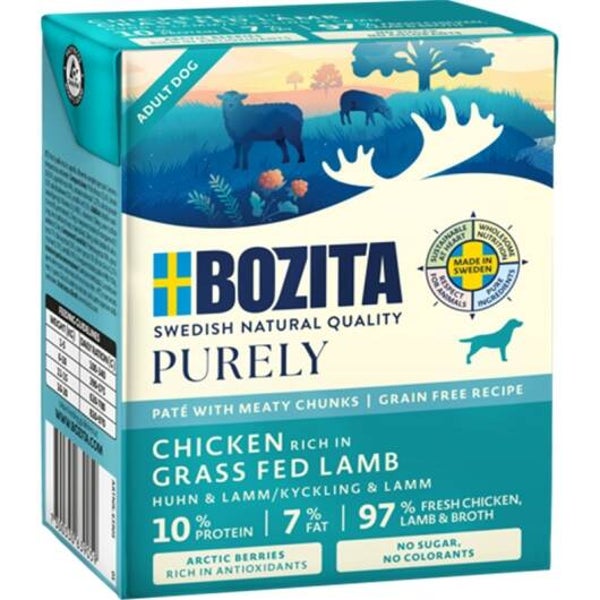 Bozita Dog Tetra Purely Paté mit Huhn & Lamm 370g