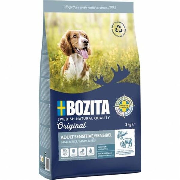 Bozita Original Adult Sensitive Lamm & Reis 3 kg