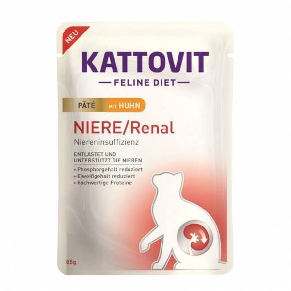 Kattovit PB Feline Niere/Renal Paté mit Huhn 85g