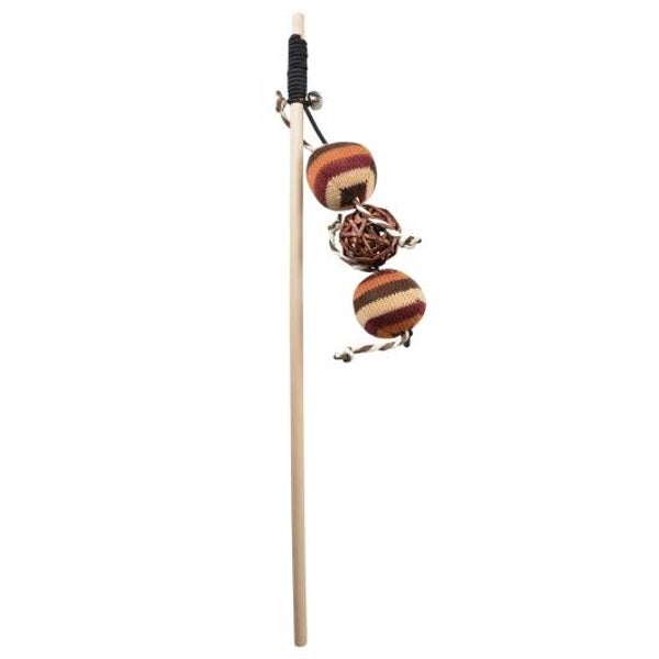 Duvoplus Cat Toy Spielangel Catchy knitted Bälle - braun