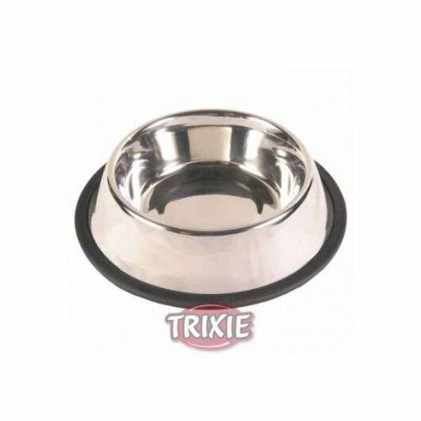 Trixie Edelstahlnapf mit Gummiring 0,45 l