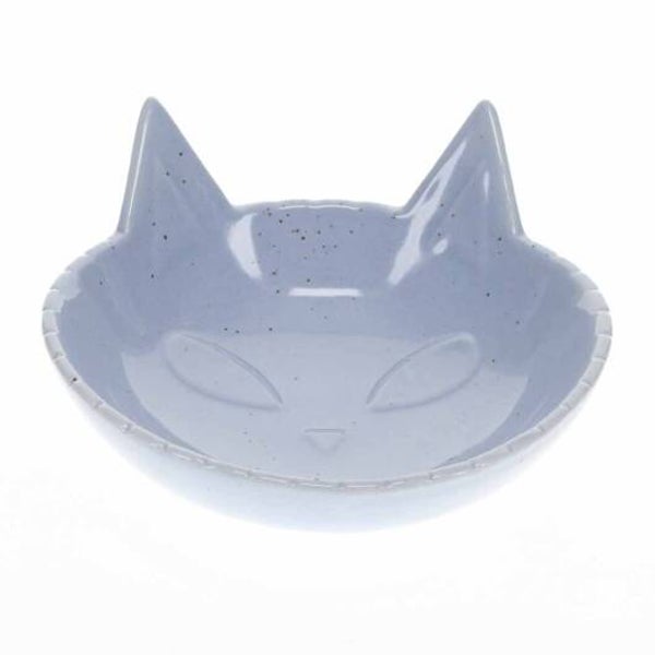 Duvoplus Futternapf Stone Kitty Face - blau