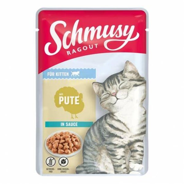 Schmusy Ragout Kitten mit Pute in Sauce 22x a 100g