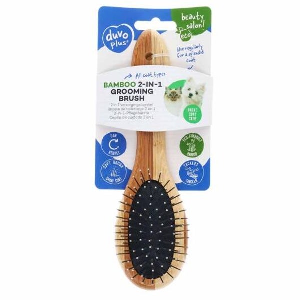 Duvoplus Bamboo 2-in-1 Pflegebürste 20x6cm