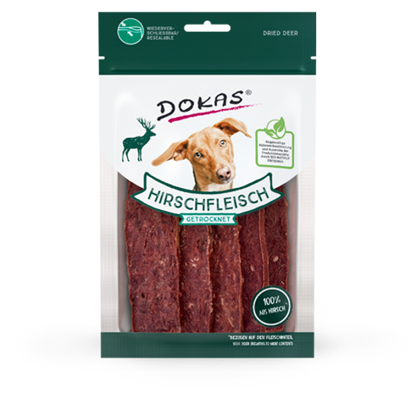 Dokas Dog Snack Hirschfleisch getrocknet 60g