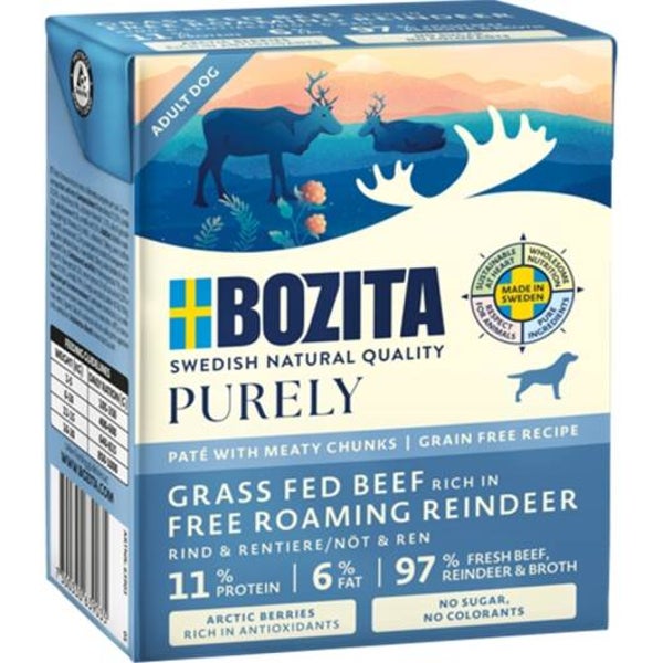 Bozita Dog Tetra Purely Paté mit Rind & Rentier 370g