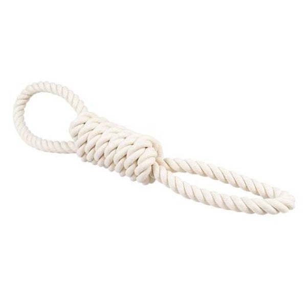 Duvoplus ECO Baumwoll-Tau mit 2 Schlaufen - weiß 36cm / 125g