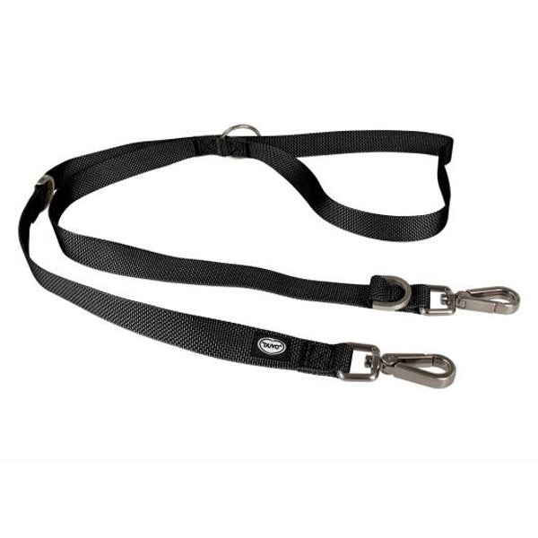 Duvoplus Explor North Duo Leine 200cm/25mm - Schwarz