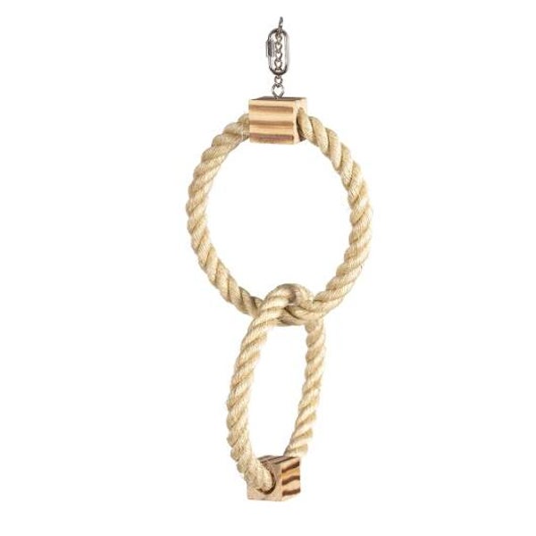 Duvoplus Doppel-Sisal-Ring mit Holzklötzen