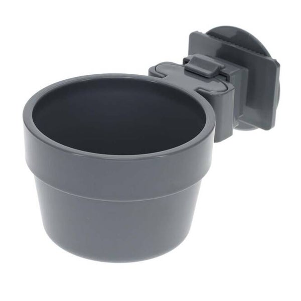 Duvoplus Kleintiernapf mit Käfigbefestigung - grau 300ml - 9,5cm