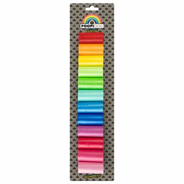 Poopidog Hundekotbeutel Rainbow - 12 x 20
