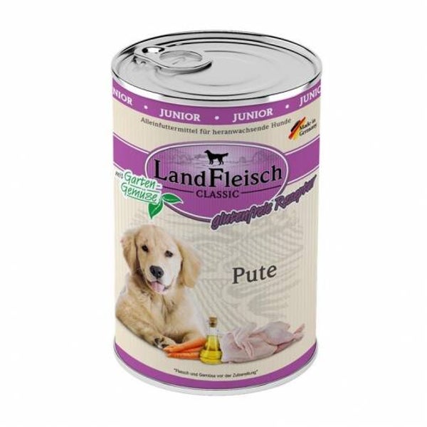 Landfleisch Dog Classic Junior Pute mit Gartengemüse 400g