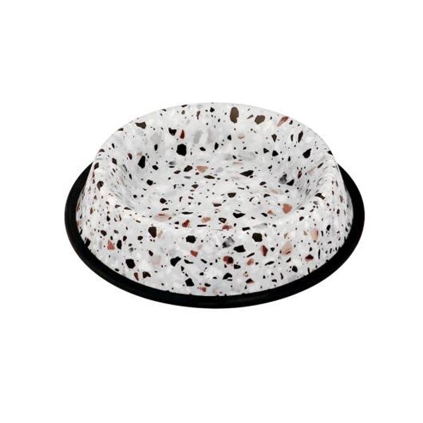 Duvoplus Edelstahlnapf Deco fix terrazzo look 1000ml / 25,8x25,8x5,1cm