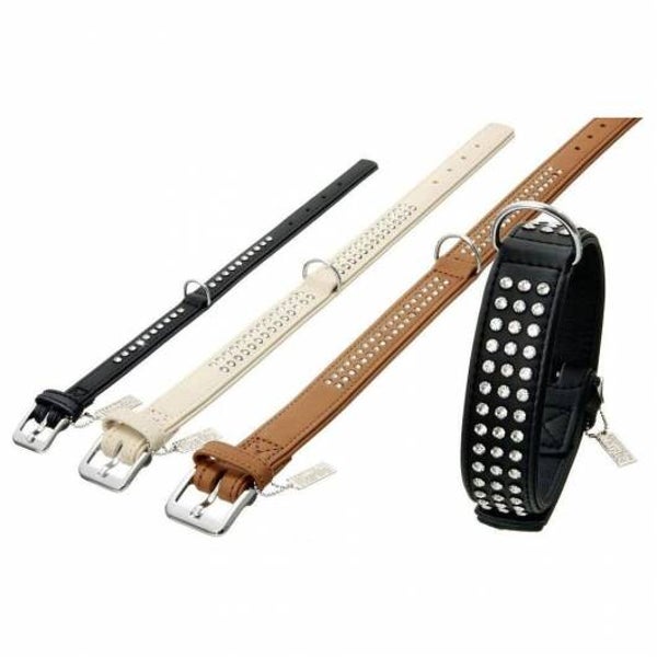 Karlie Nordic Strass Halsband - Biscuit (Hellbeige) 40 mm / 65 cm