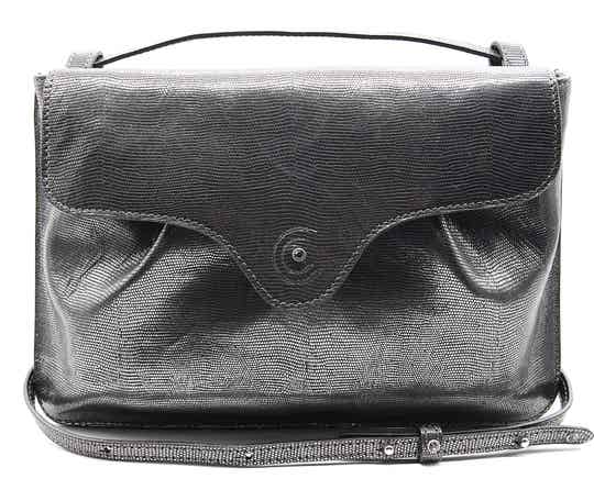 POCHETTE RABAT PELLE STAMPA UGUANA ARGENTO