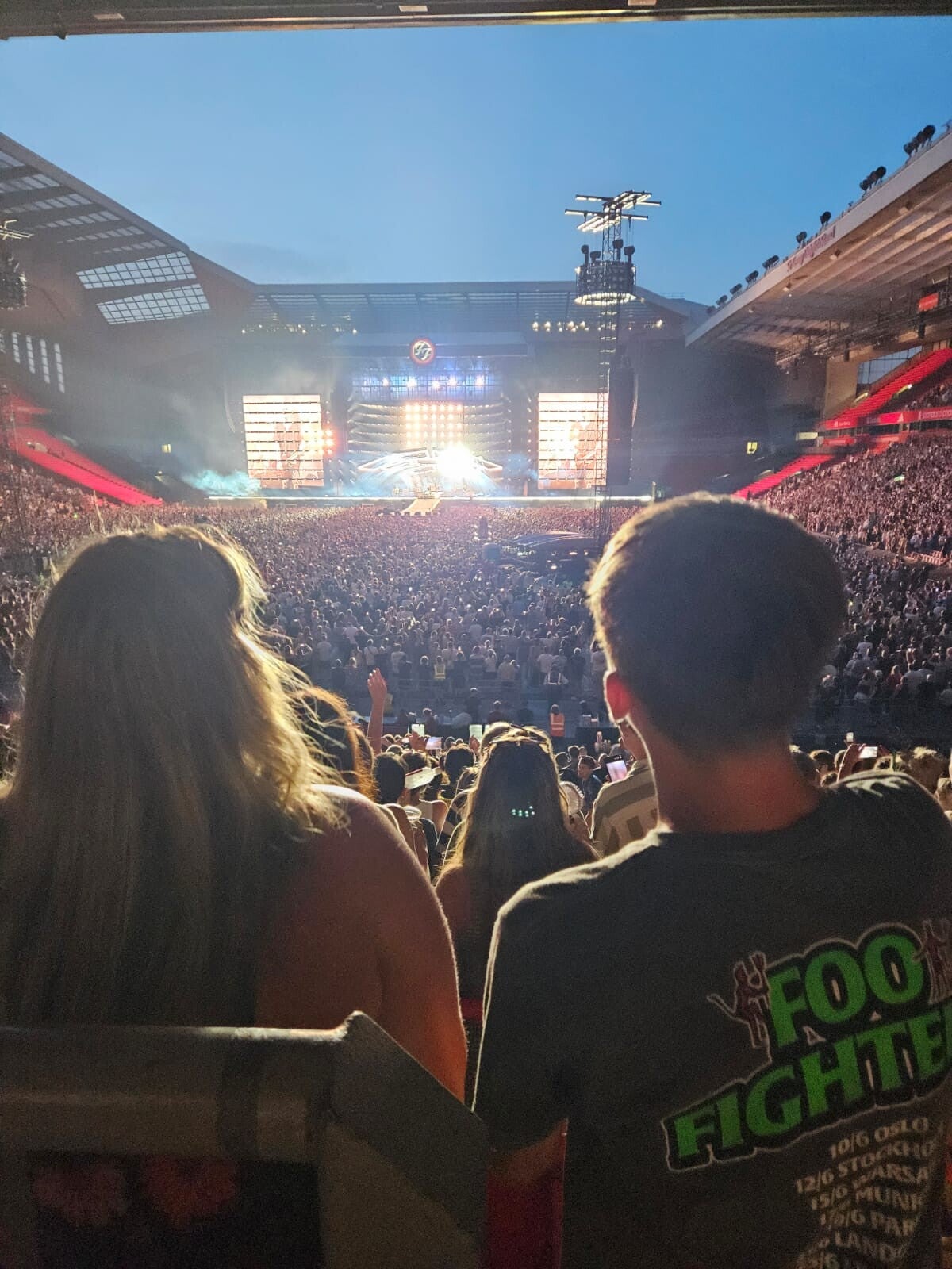 The Cookes at Foo Fighters, Anfield, Liverpool