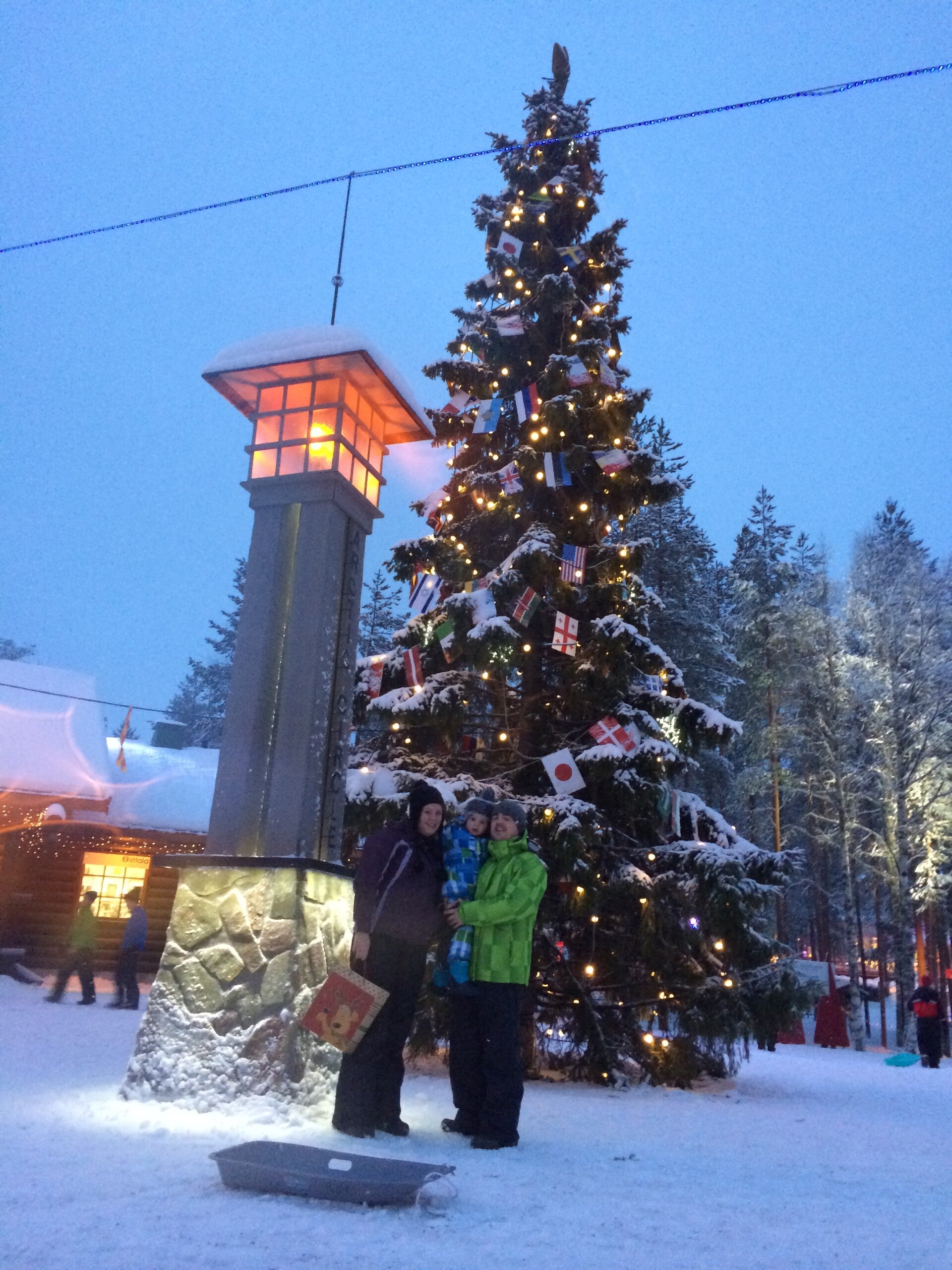 The Cooke Family at Santa Claus Holiday Village in Rovaniemi, Finland
