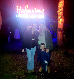 The Cookes at Halloween Lakeside Light Trail, Partridge Lakes, Culcheth, Warriington, Cheshire
