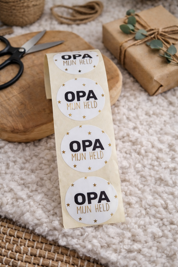 Sluitsticker | Opa Mijn Held