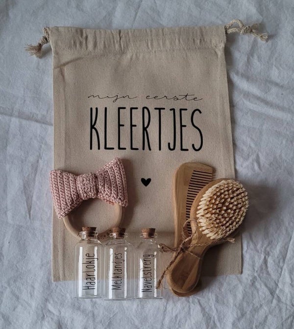 Cadeauset | Memory bag-memory flesjes- haarborstel set-bijting