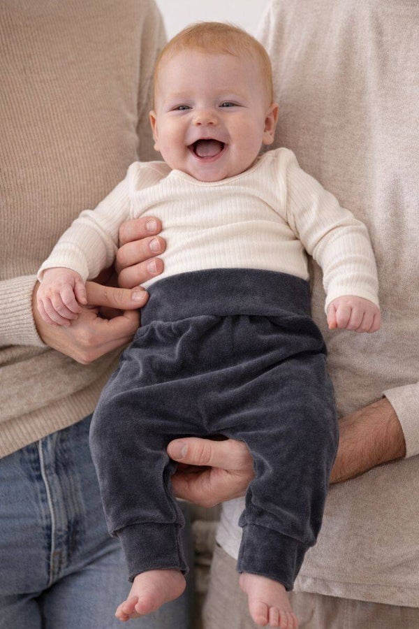 Broekje | baggy velours grijs