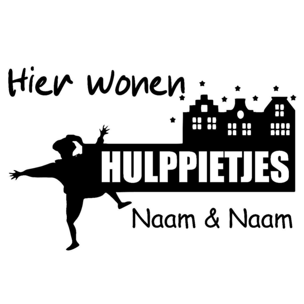 Sinterklaas | Raamsticker hier woont - Hier wonen