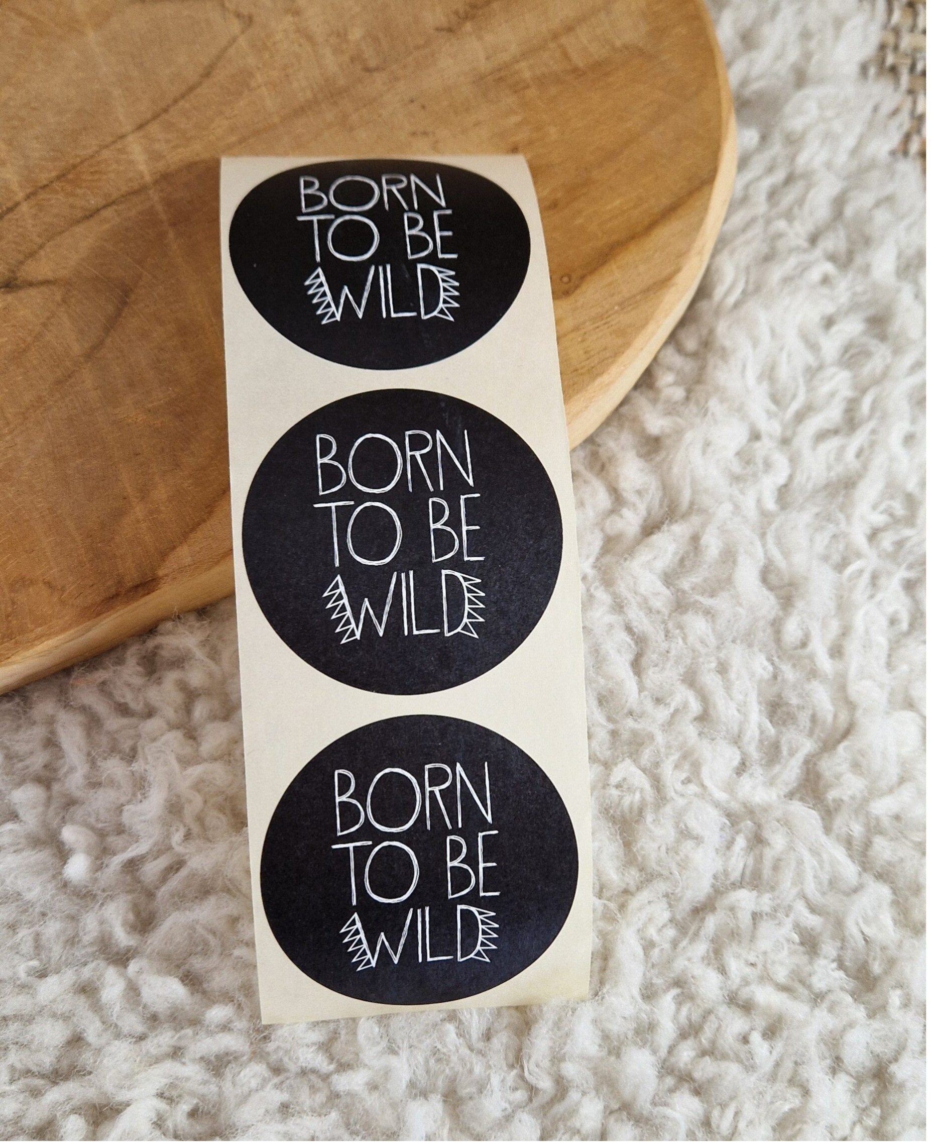 Sluitsticker | Born to be wild (5 stuks)