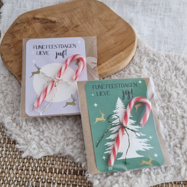 Kaartje | Kerst zuurstok