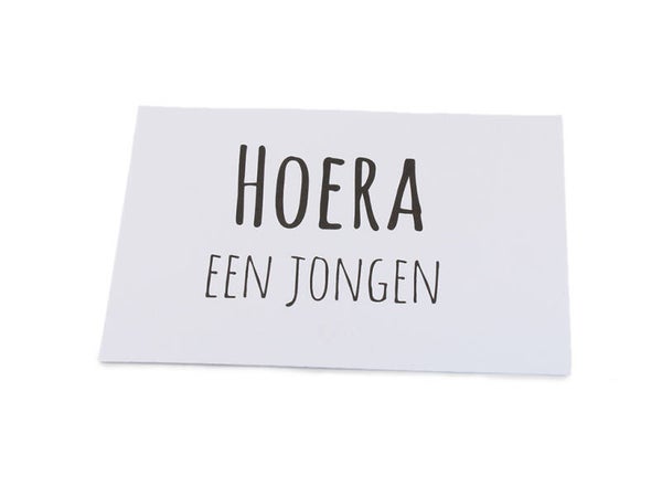Kaartje | hoera een jongen