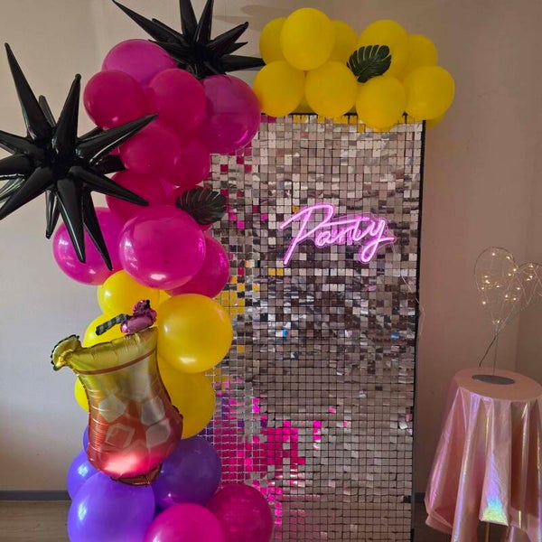 Half Shimmer Wall with Balloons