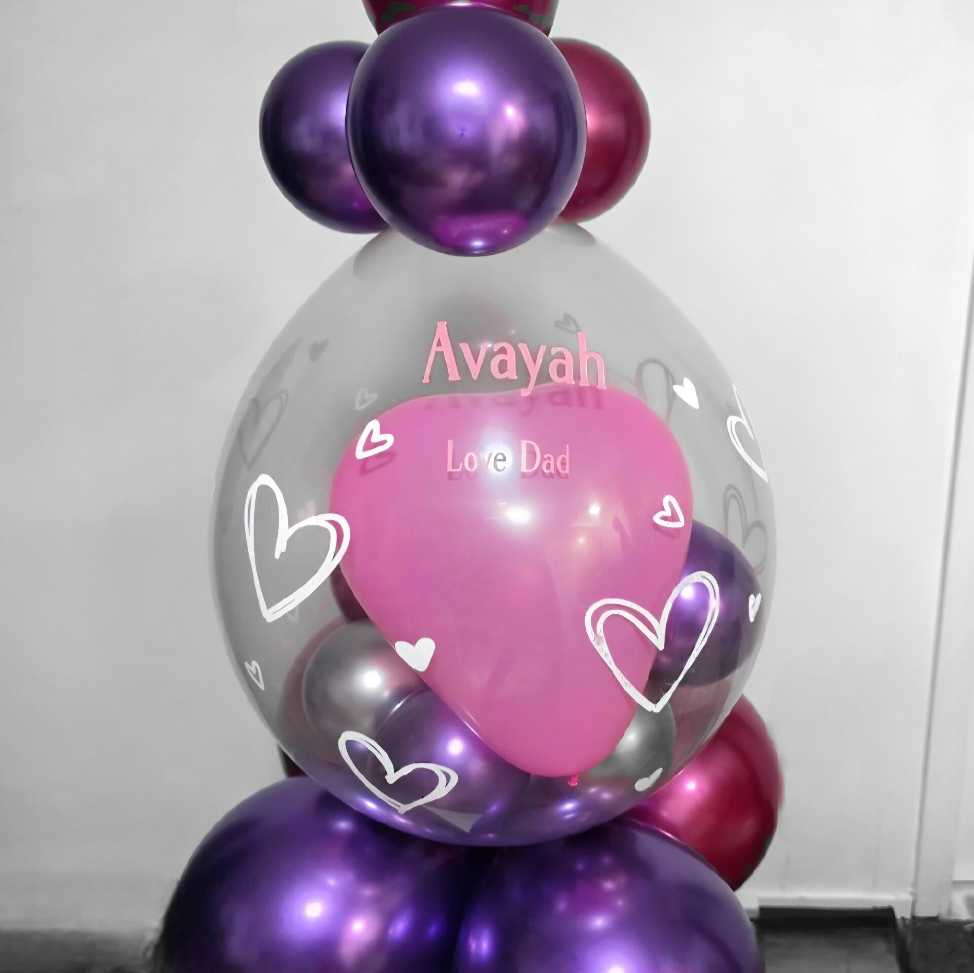 Latex Stuffed Surprise Balloon Feet - Chrome