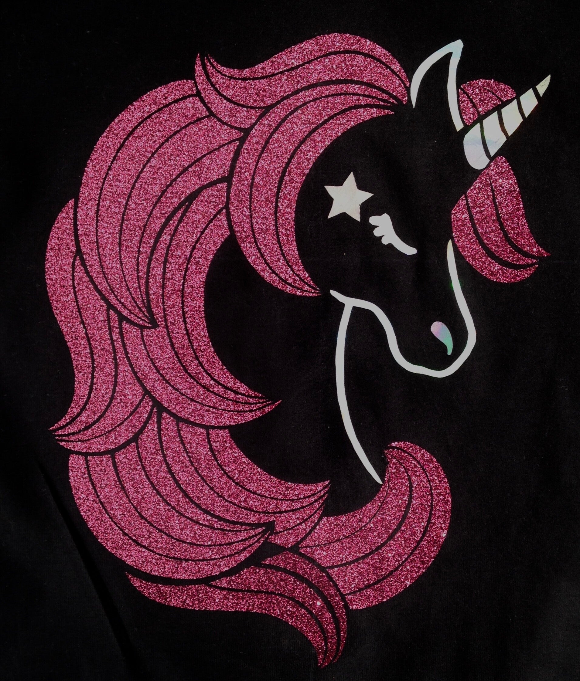 t-shirt eenhoorn glitter
