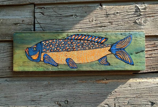 Fish on Repurposed Barnwood