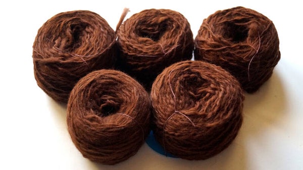 Alpaga Baby et Soie marron foncé, fil très doux pour tricot et tissage (328g)