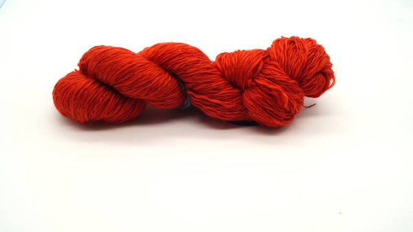 Écheveau Filé Main Acétate & polyester Rouge-orange lumineux