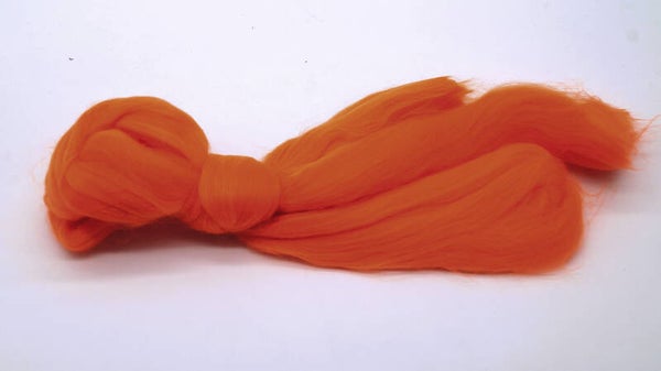Fibre de nylon pour filage, feutrage et fabrication de poupées couleur orange