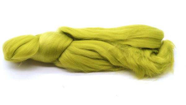 Fibre de nylon pour filage, feutrage et fabrication de poupées couleur vert olive