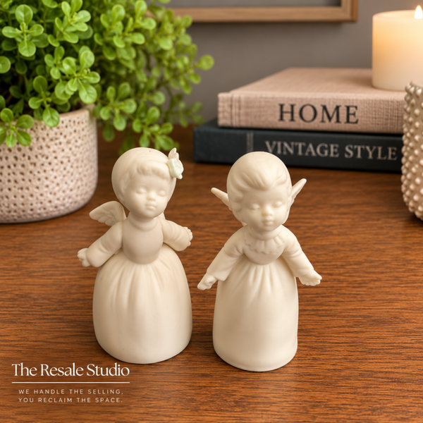 Vintage Ceramic Angel Figurines – Set of 2